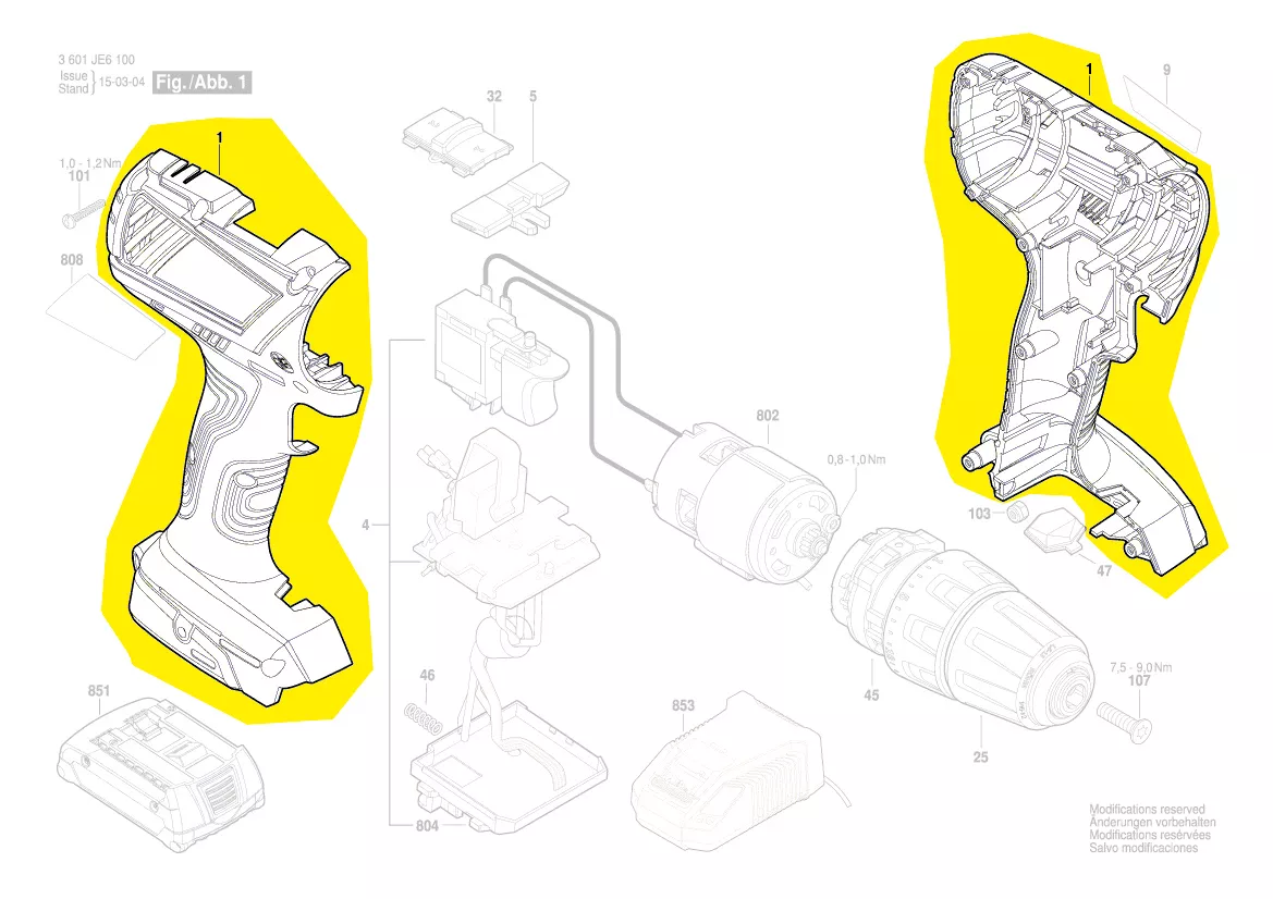 Coquille GSB 18-2-LI Plus / GSB 18V-28 / GSR 18-2-LI Plus...
